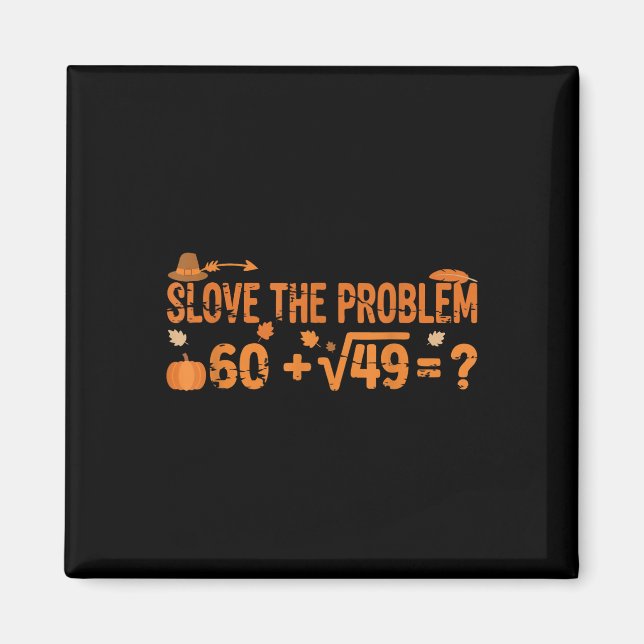 Imán Divertido 67 Meme de Matemáticas de Acción de Grac (Frente)