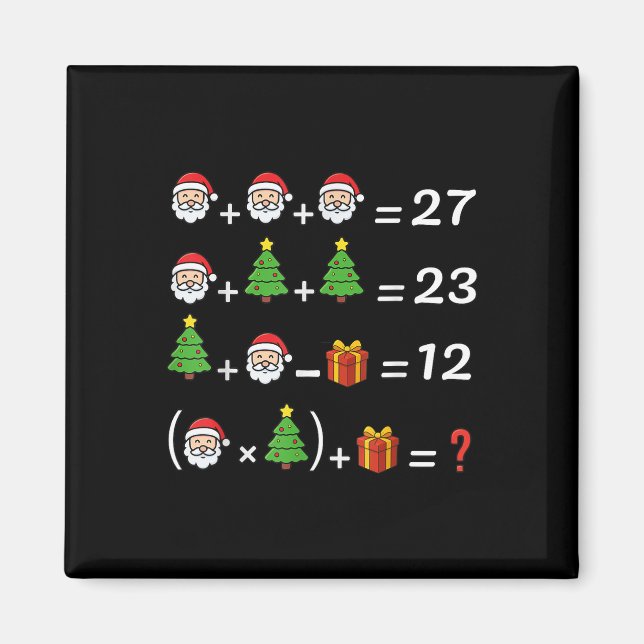 Imán Divertido 67 Meme Navidad Profesor de Matemáticas  (Frente)