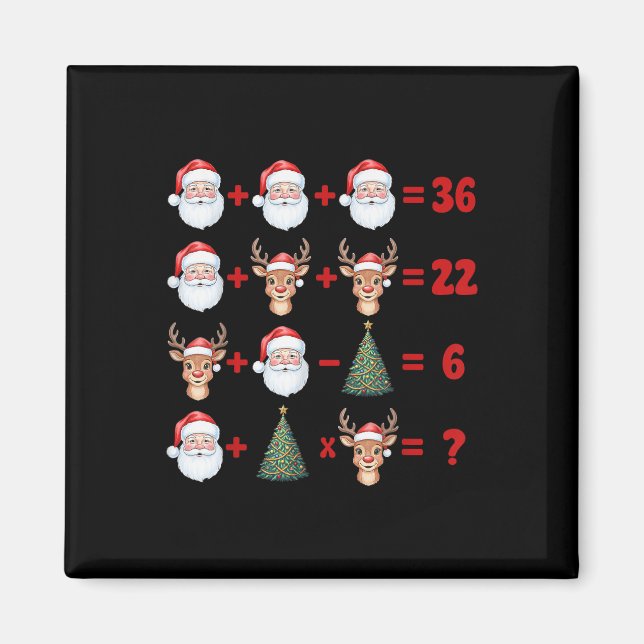 Imán Divertido 67 Meme Navidad Profesor de Matemáticas  (Frente)