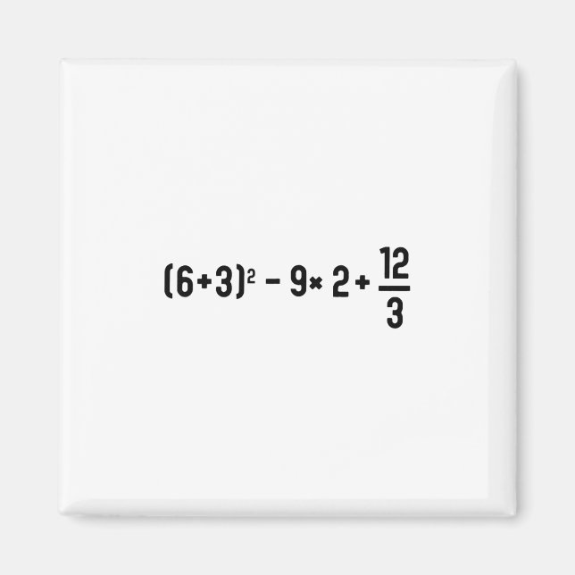 Imán Divertido 67 Meme Pemdas Profesor de Matemáticas E (Frente)