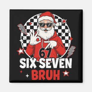Imán Divertido 67 Meme Seis Siete Navidad Bruh Santa Ni