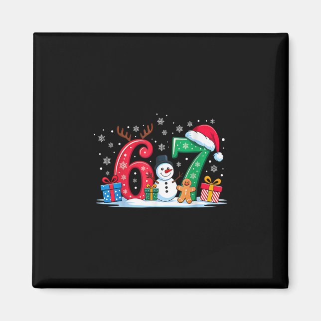 Imán Divertido 67 Navidad 6 7 Seis Siete Meme 6 7 Coinc (Frente)