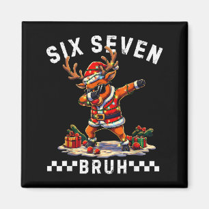 Imán Divertido 67 Navidad Seis Siete Meme Reno Dabbing