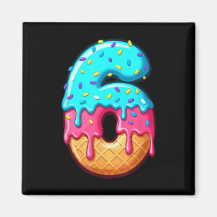 Imán Divertido 67 Número 6 Helado Goteo Meme Pareo Grup