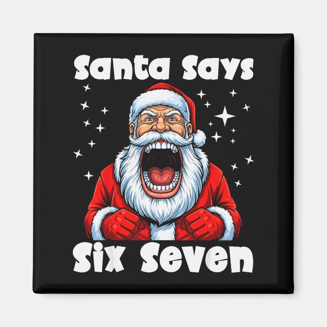 Imán Divertido 6 7 Meme Boca Grande Chico Santa Claus D (Frente)