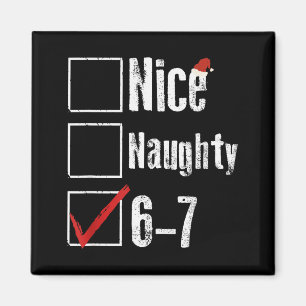 Imán Divertido 6-7 Meme Bonito Travieso 67 Navidad Rotu