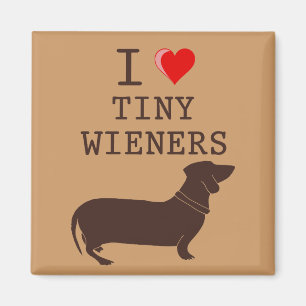 Imán Divertido Amo Wiener Dachshund Pequeño