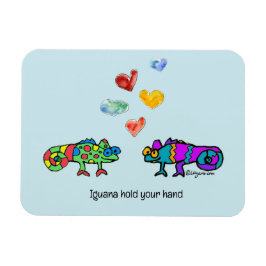 Imán Divertido amor Iguanas Personalizado
