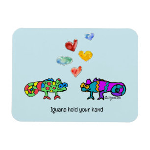 Imán Divertido amor Iguanas Personalizado