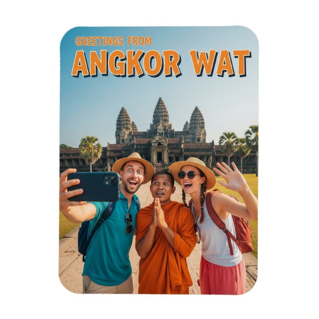 Imán Divertido Angkor Wat Camboya (Vertical)