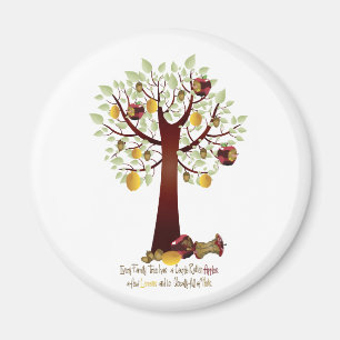 Imán Divertido árbol de la familia Apple
