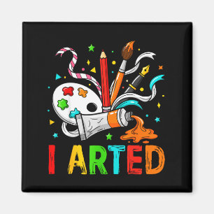 Imán Divertido Arteé Arte Humor Genial Gráfico Colorido