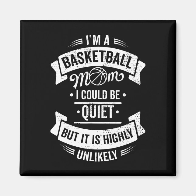 Imán Divertido baloncesto soy una madre de baloncesto q (Frente)