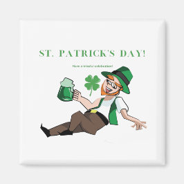 Imán Divertido borracho irlandés | Que tengan un San Pa