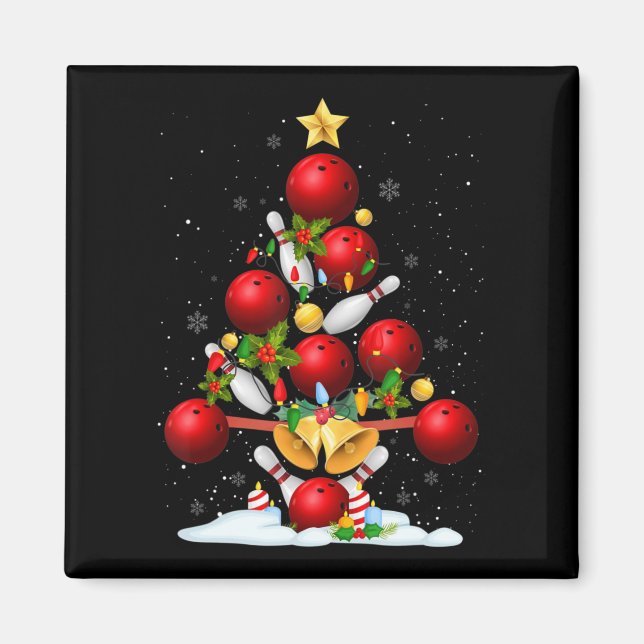 Imán Divertido Bowl Árbol de Navidad enciende regalos d (Frente)