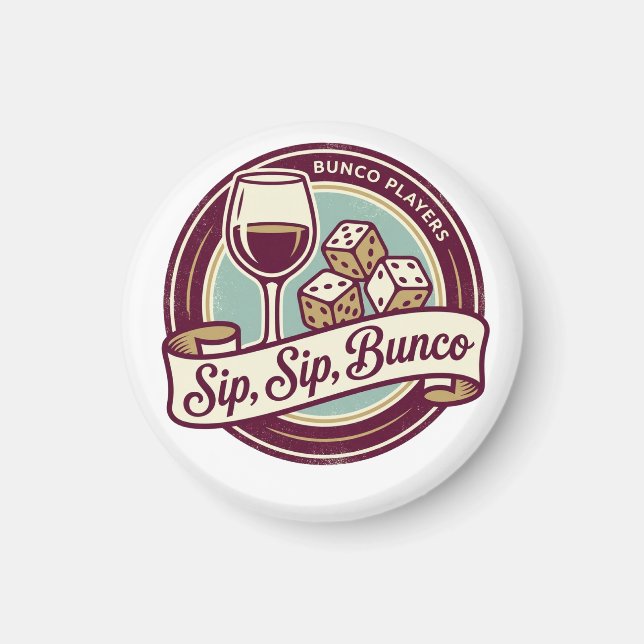 Imán Divertido Bunco de Dados para Tomar Vino (Frente)