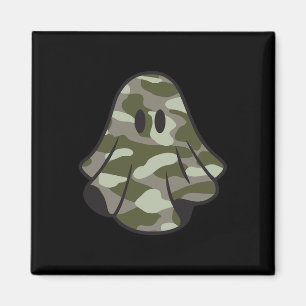 Imán Divertido camuflaje de Halloween Camo Ghost Hello 