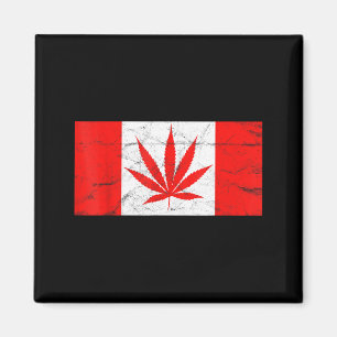 Imán ¡Divertido Canadá y hoja de marihuana! Nueva bande