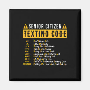 Imán Divertido ciudadano mayor&#; s Código textual Gra