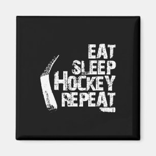 Imán Divertido comer Sleep Hockey sobre hielo Repetir r