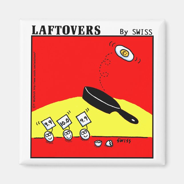 Imán divertido con huevos de gimnasta (Frente)