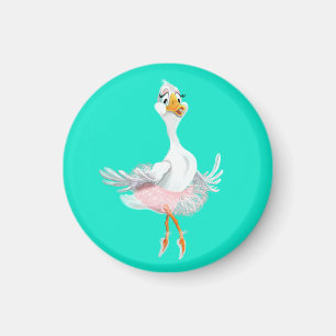Imán divertido con pato Ballerina - Tus colores