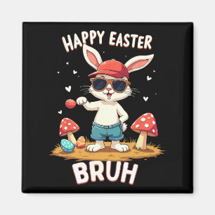 Imán Divertido conejo Dabbing Feliz Pascua Bruh