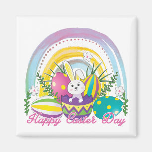 Imán Divertido conejo feliz día de Pascua