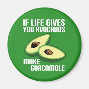 Imán Divertido consejo de vida de aguacate