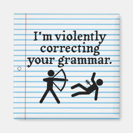 Imán Divertido "Corrección silenciosa de tu gramática"