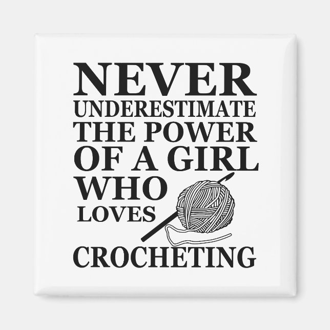 Imán Divertido crochet cita regalo de crocheters (Frente)