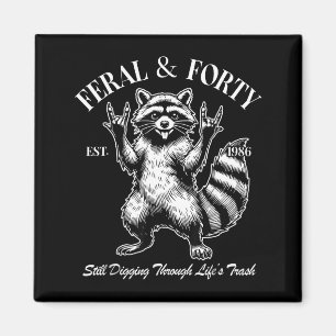 Imán Divertido cumpleaños 40 Est 1986 Feral y cuarenta 