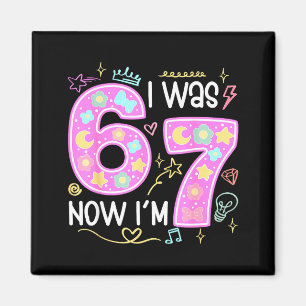Imán Divertido Cumpleaños De 7 Años Era 6 Ahora Soy 7 M