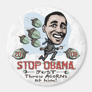 Imán divertido de Anti-Obama de la BELLOTA