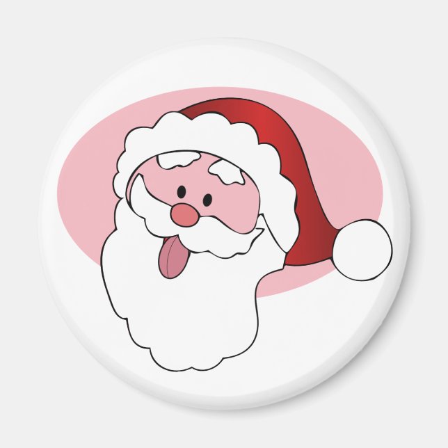 Imán divertido de Santa personalizado (Frente)