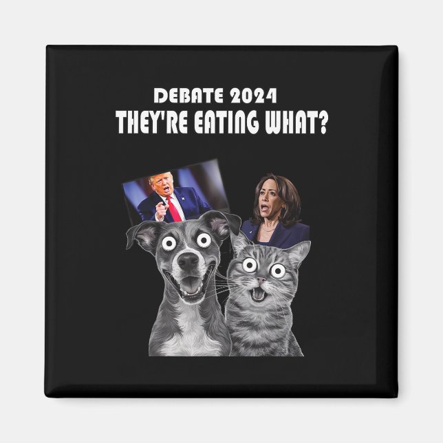 Imán Divertido debate Elecciones 2024 Mascotas perro ga (Frente)