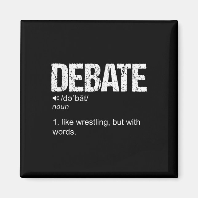 Imán Divertido Debate Equipo Discusión Discurso Guerra  (Frente)