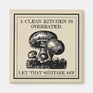 Imán Divertido deje que va el Shiitake personalizado