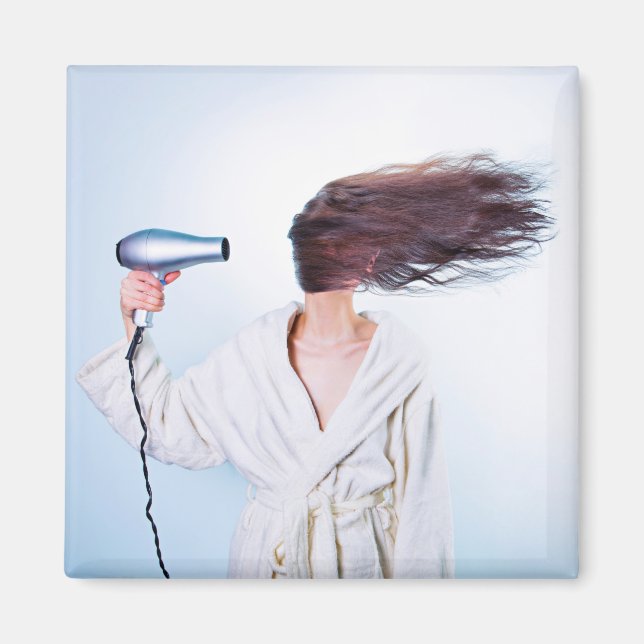 Imán divertido del Día del Pelo Malo (Frente)