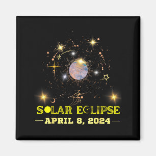 Imán Divertido Del Eclipse Solar Camino 8 De Abril