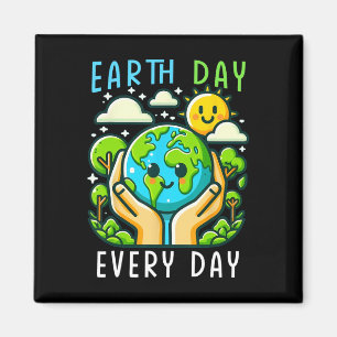 Imán Divertido Día de la Tierra Salve el planeta lindo