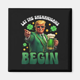 Imán Divertido Día De San Patricio Trump Deja Que Los S