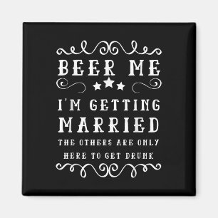 Imán Divertido Diciendo Cerveza Me Crio Casado Con Bach