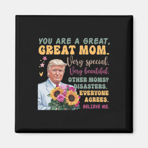 Imán Divertido Donald Trump Día de la Madre Sostenga Fl