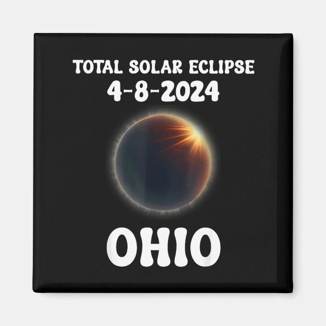 Imán Divertido En Eclipse Solar Total Dos Veces En La V (Frente)