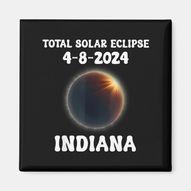 Imán Divertido en Eclipse Solar Total Dos Veces en la V (Frente)