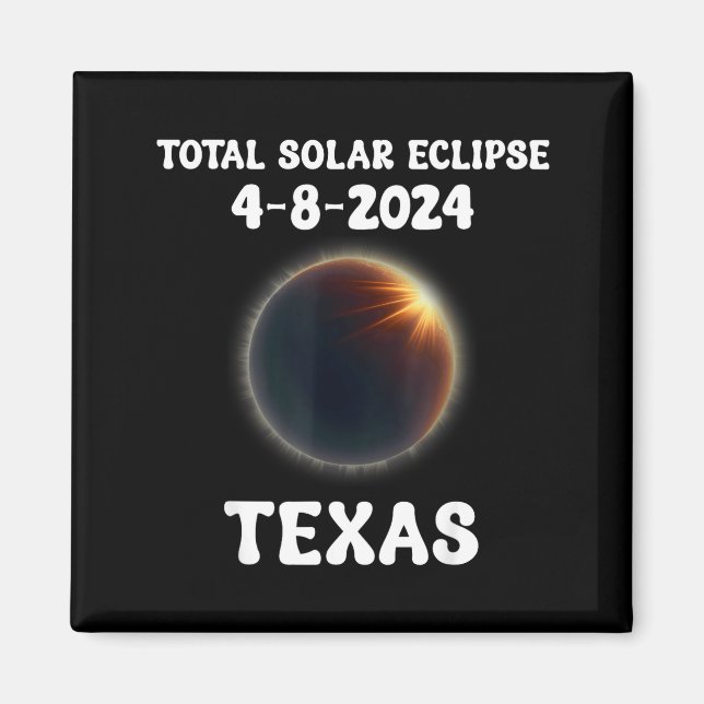 Imán Divertido En Eclipse Solar Total Dos Veces En La V (Frente)