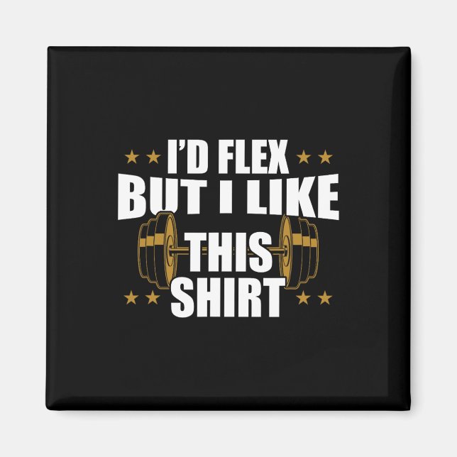 Imán Divertido entrenamiento de gimnasio - Me Flex pero (Frente)