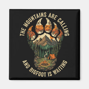 Imán Divertido equipo de senderismo Bigfoot Sasquatch C