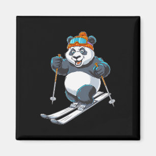 Imán Divertido esquí Panda Personalizado Deportes de in